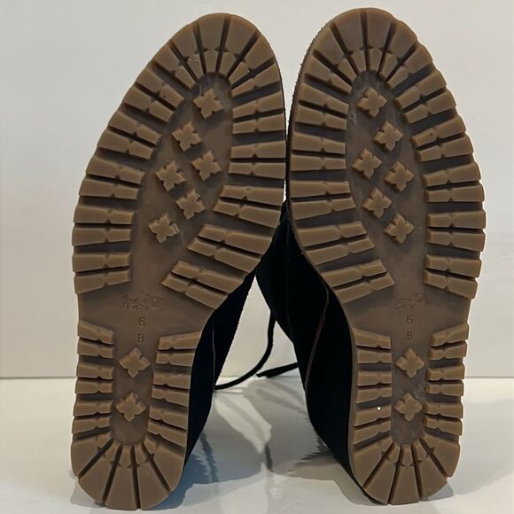 Coach Karson Black Suede Wedge Bootie Size 6 - Picture 12 of 14